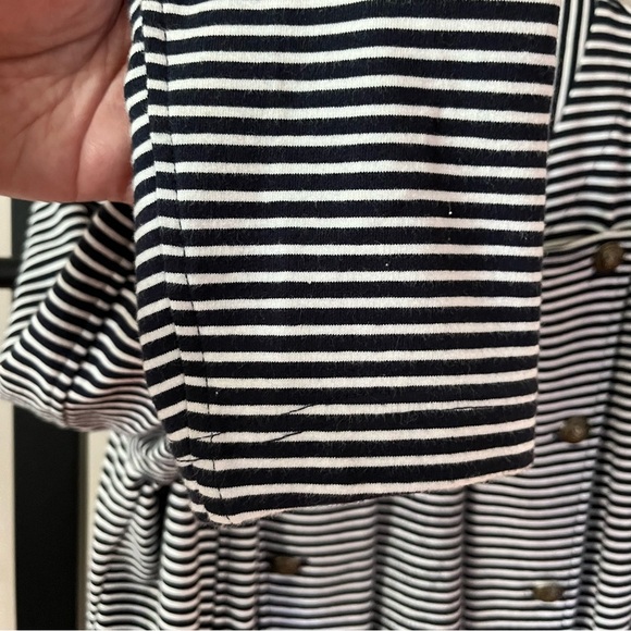 Tommy Hilfiger Navy and White Striped Blazer Stretchy Size M - Picture 5 of 5